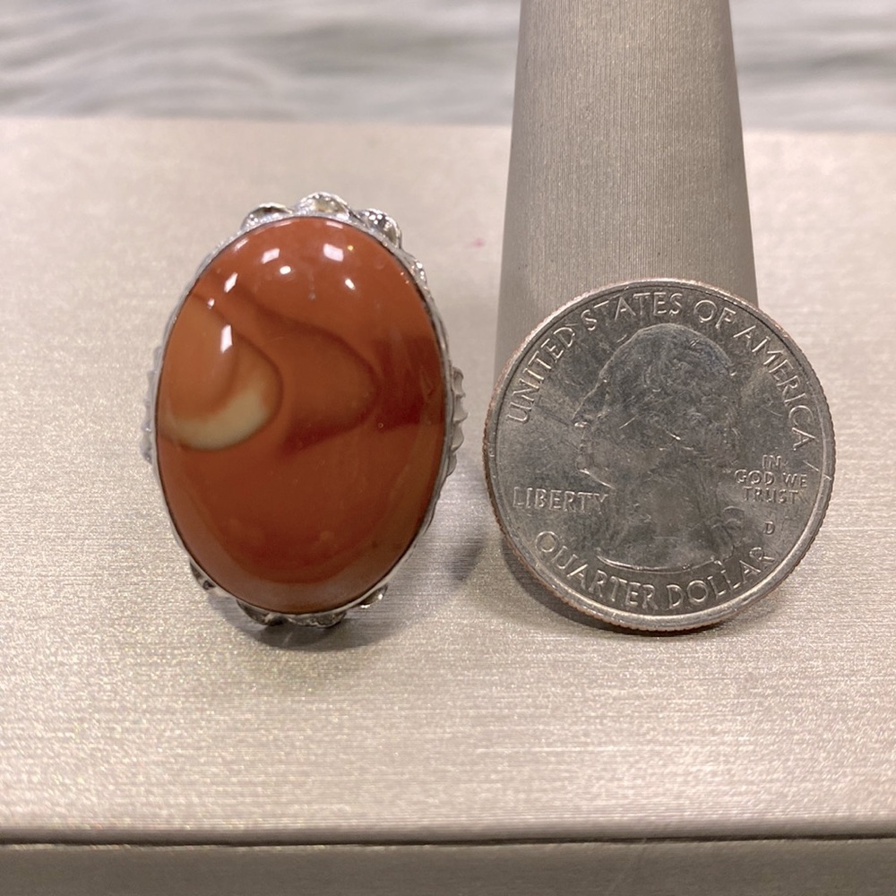 Sterling Silver Jasper Statement Ring - image 6